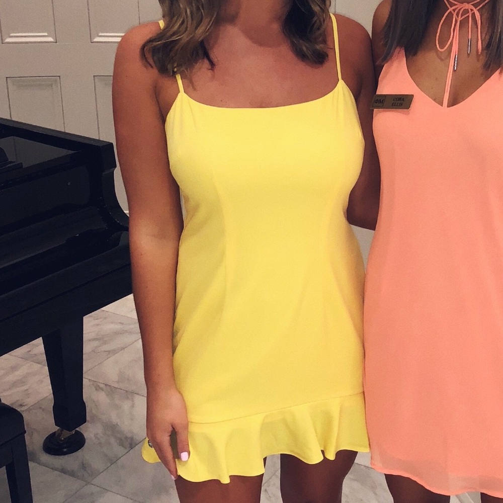 Lovers + Friends yellow cocktail dress, size medium